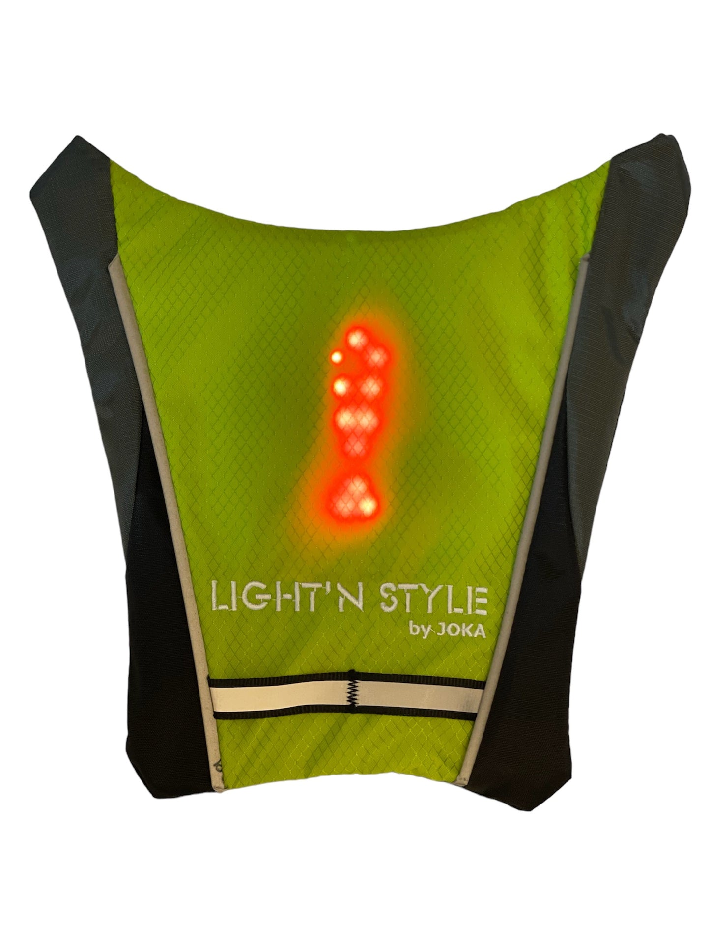 Light’n Style LED-Safety Cover mit integriertem LED-Lichtsignal, universell nachrüstbar für Rucksack, Schultasche, Büchertasche.