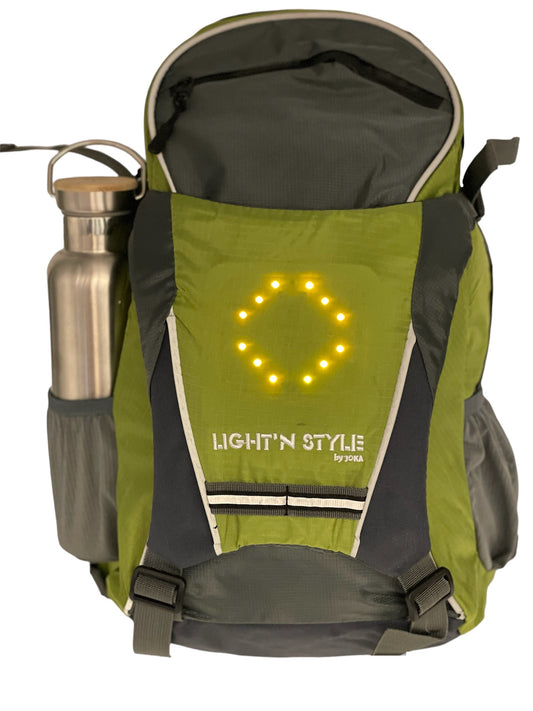 Kopie von Light’n Style Funktions- Rucksack mit integriertem LED-Richtungsanzeiger und Handsender, die SICHERE Schultasche, Büchertasche – der Schulrucksack mit integrierter Sicherheit!