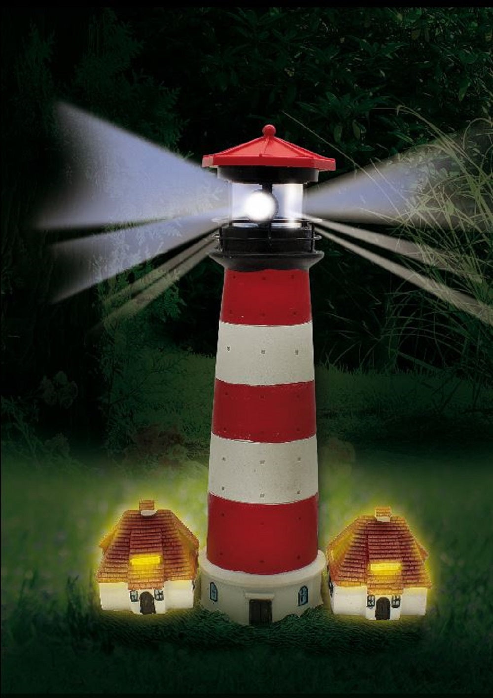Solar Leuchtturm "Westerhever", LED Leuchte, maritime Gartendekoration, Nordsee Leuchtturm