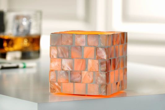 LED-Kerze mit echtem Muschelbesatz, Deko-Licht, maritimes Wohn-Accessoire