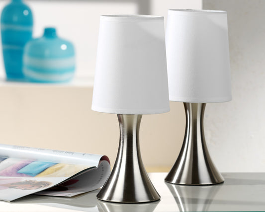 Touchleuchte, 2er Set, Nachttischlampe, Leselicht, Stimmungslicht