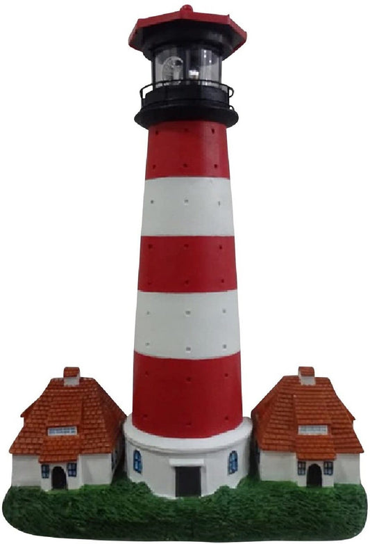 Solar Leuchtturm "Westerhever", LED Leuchte, maritime Gartendekoration, Nordsee Leuchtturm