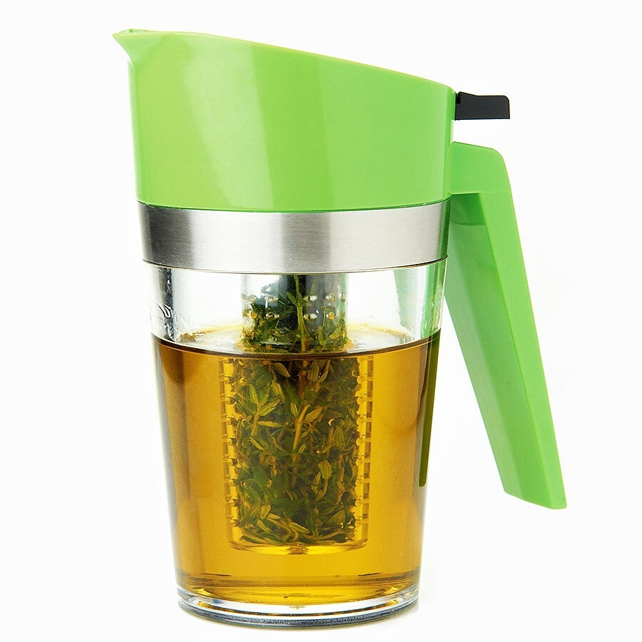 Ölkännchen mit Aromaeinsatz, 150ml, Ölspender, Ölflasche mit Infuser, Küchen-Accessoire
