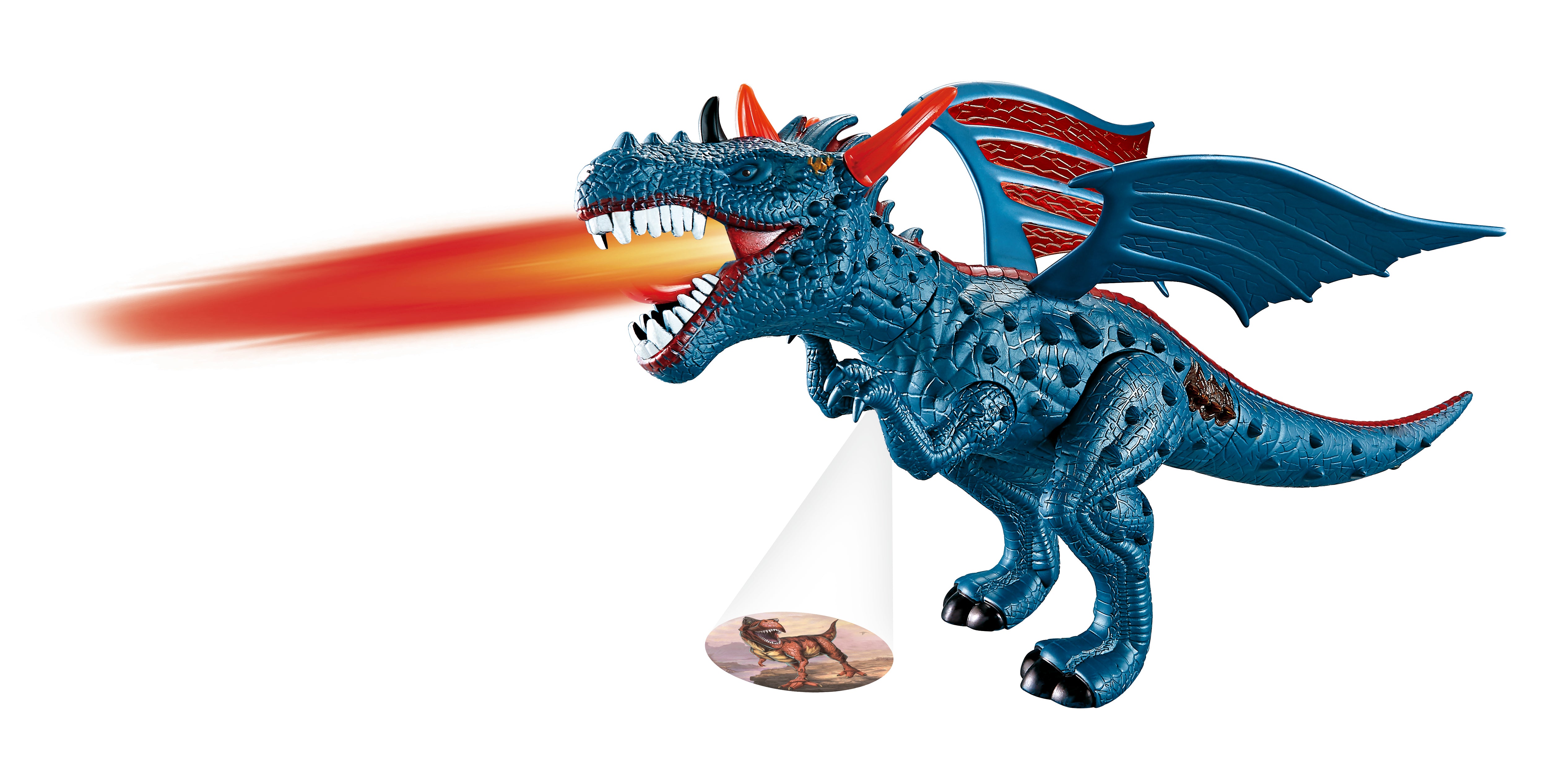 transformers drache spielzeug RC Feuerspeiender Drache, inkl. rote LED, Soundeffekten und Bildprojek