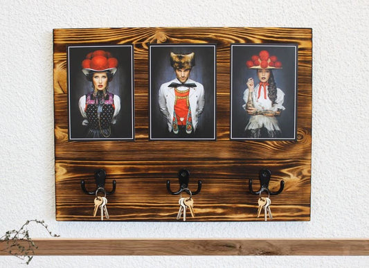 Black Forest Schlüsselbrett "Alea", modern, Holz, rustikal, Schlüsselhaken, Motive von Sebastian Wehrle, Wohnaccessoire, Dielenmöbel, Wohn-Deko
