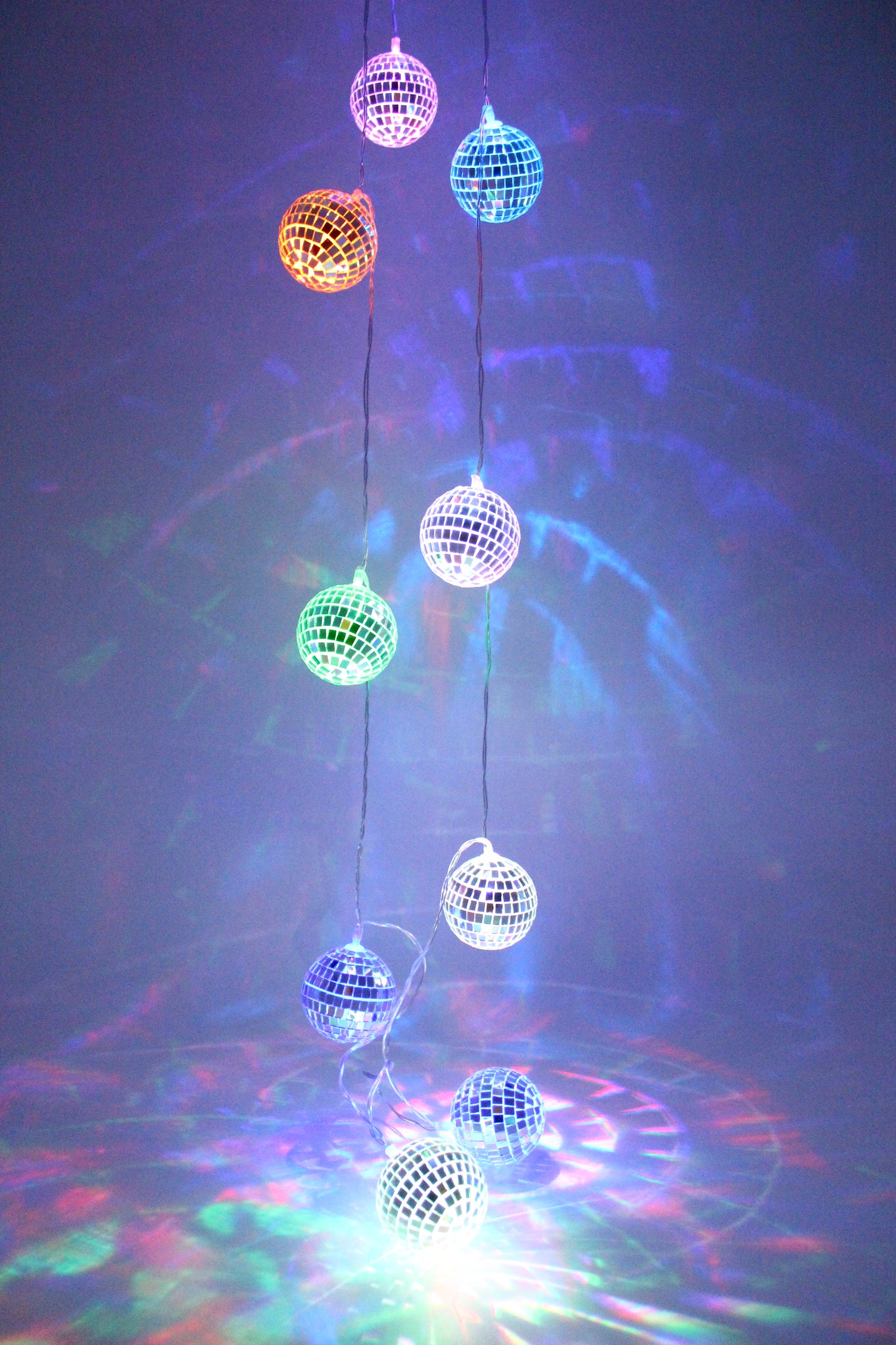 LED Lichterkette "Discokugeln", 10flammig, Party- und Geburtstagsdeko, Lichtshow, Leuchteffekte