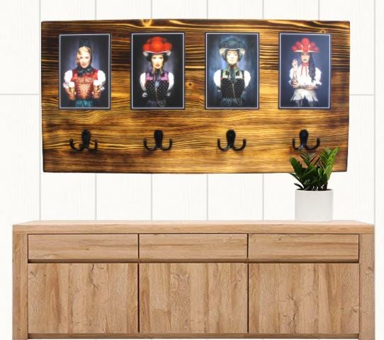 Black Forest Schlüsselbrett "Kim", modern, Holz, rustikal, Schlüsselhaken, Motive von Sebastian Wehrle, Wohnaccessoire, Dielenmöbel, Wohn-Deko