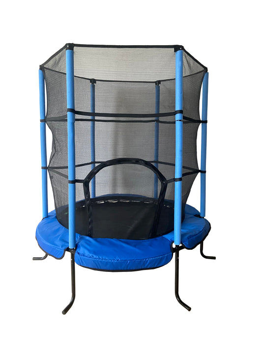 JOKA Fit Kinder-Trampolin "Jumping Jim", 140 cm, blau, Garten