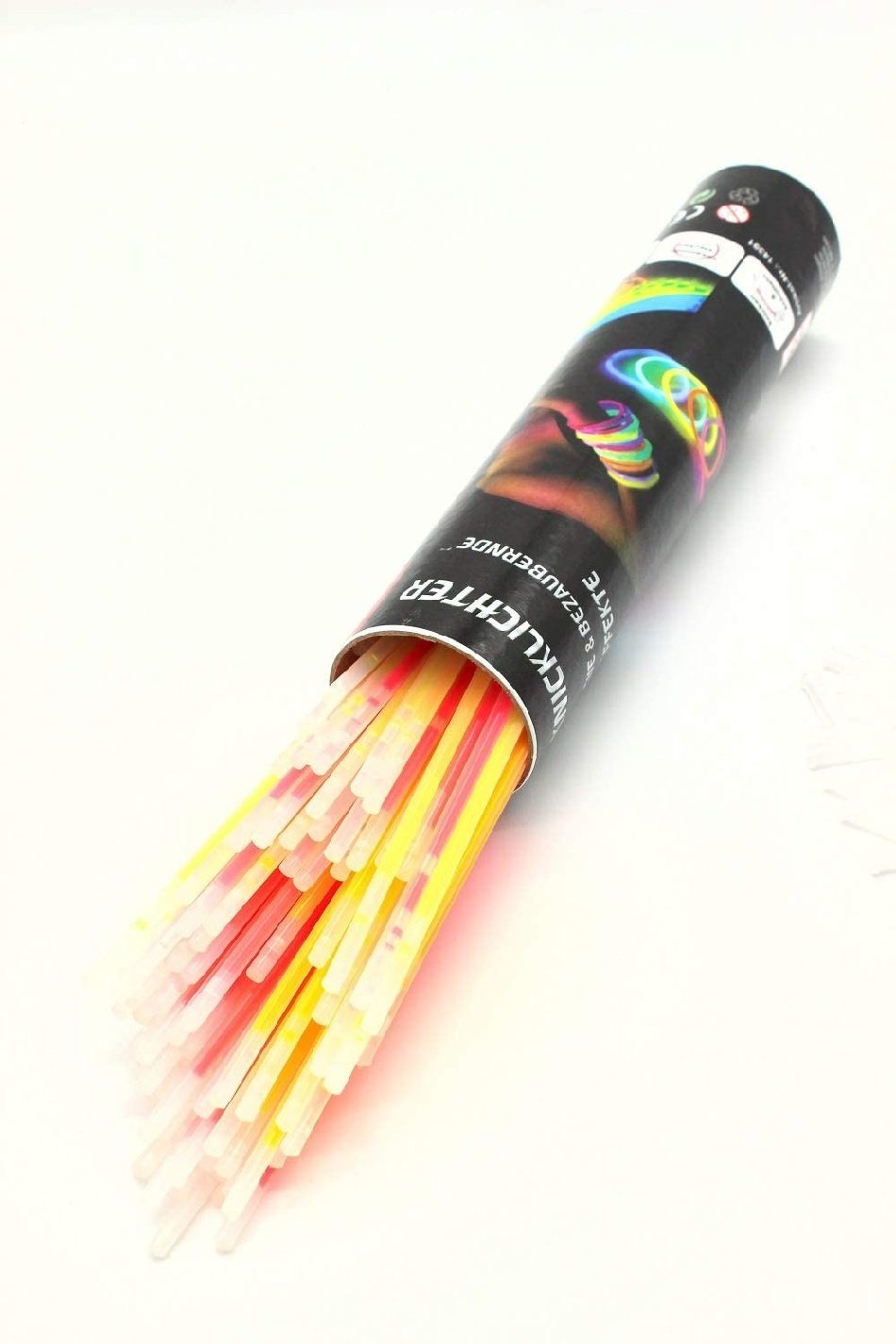 100 Stck. Knicklichter Glowsticks Leuchtstäbe Neonsticks inkl. Verbinder!