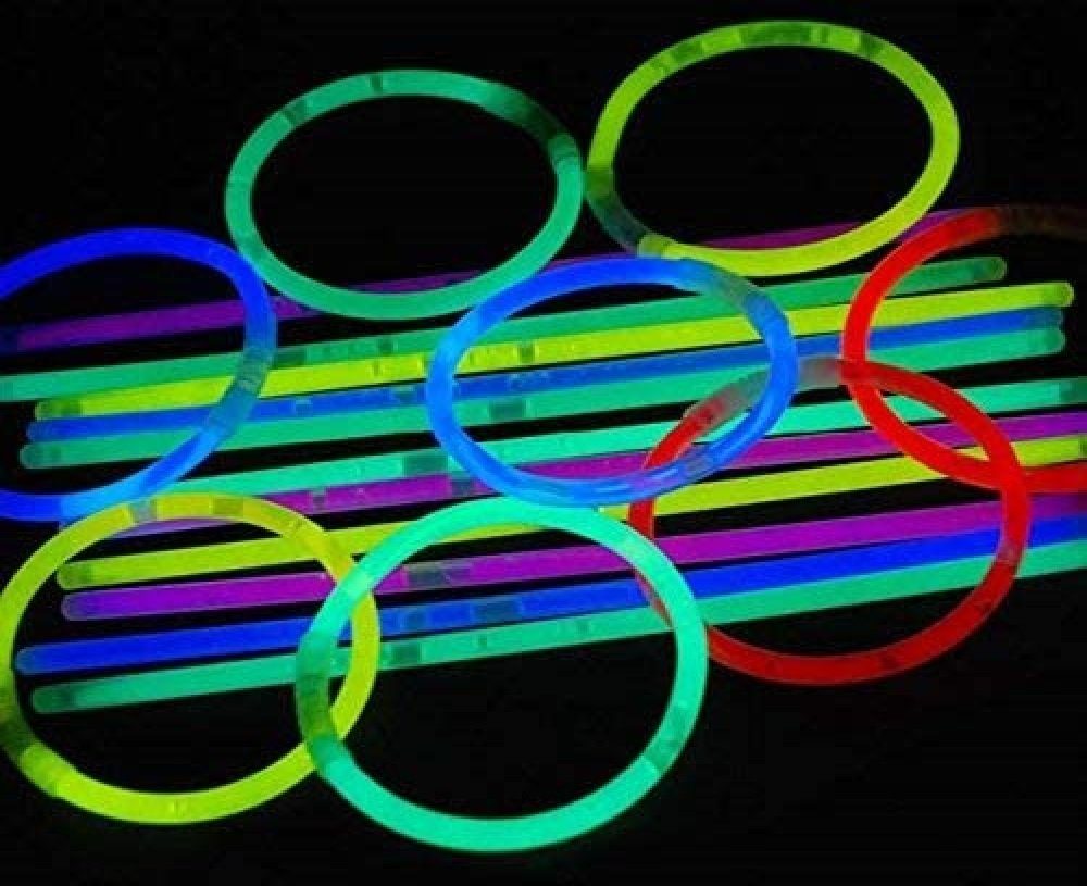 100 Stck. Knicklichter Glowsticks Leuchtstäbe Neonsticks inkl. Verbinder!