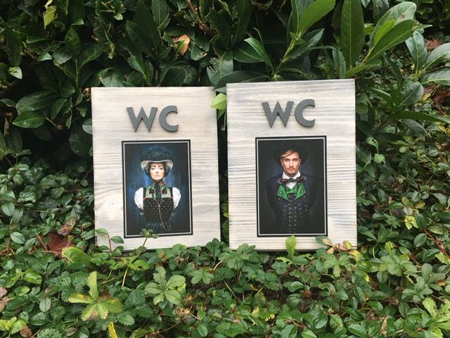Schwarzwaldbretter WC 2er-Set "Oskar", modern, Motive von Sebastian Wehrle, Deko!