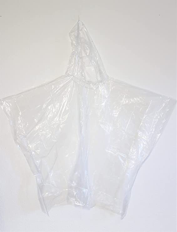 Regenponcho Einweg mit Kapuze für Kinder 6 Stück Einheitsgrösse 77x104cm