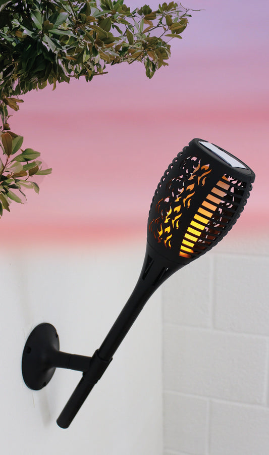 Solar Deko-Fackel "Magic Fire", 3in1, LED Außenleuchte, Dämmerungssensor, Gartenleuchte