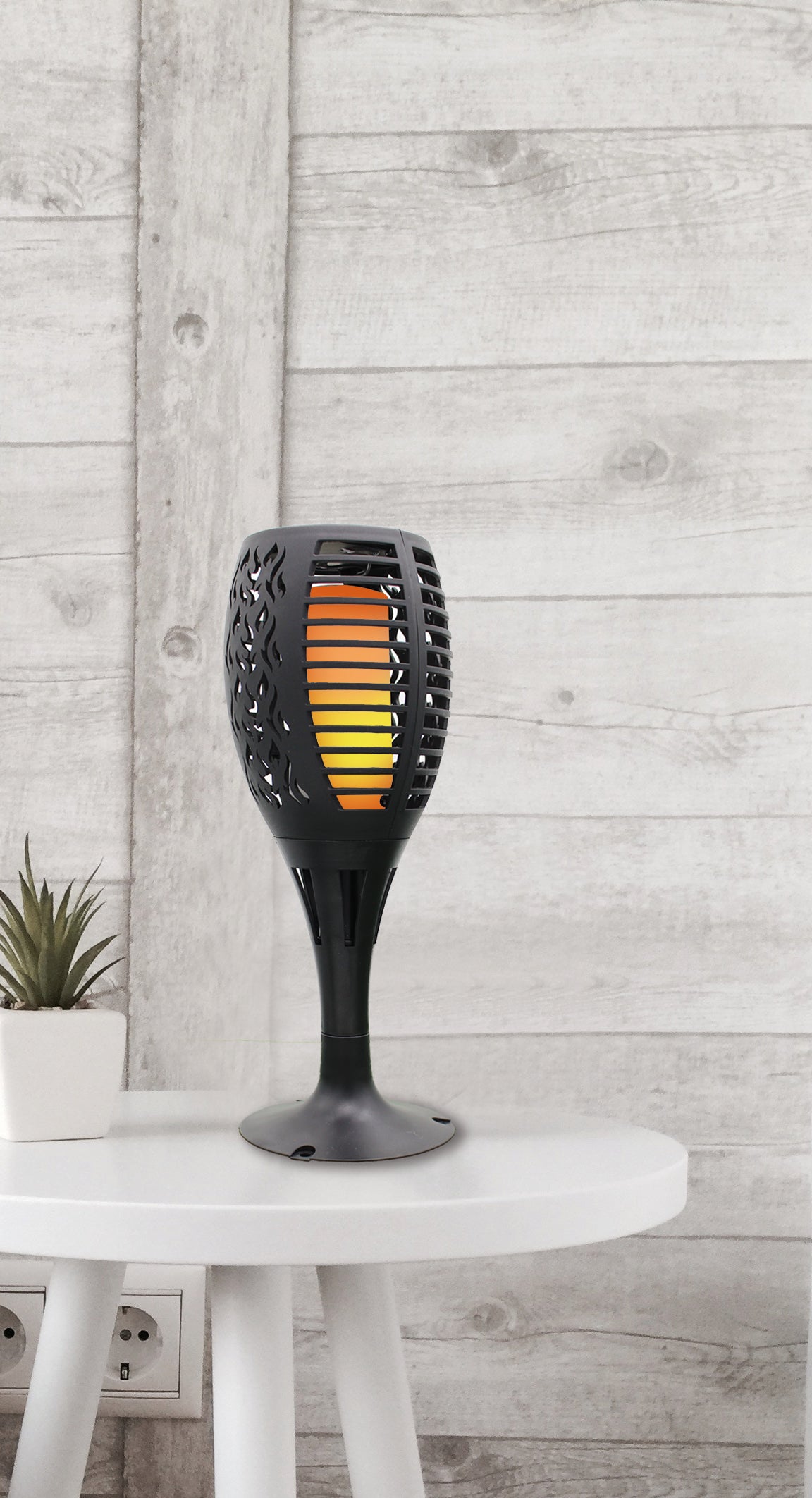 Solar Deko-Fackel "Magic Fire", 3in1, LED Außenleuchte, Dämmerungssensor, Gartenleuchte