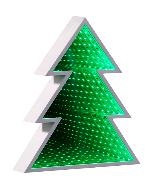 LED Spiegelleuchte Infinity "Tannenbaum", Weihnachtsdekoration, sparsame LED Technologie