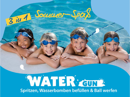 Wasserpistole "Water Gun", 3in1, Wasserspritzer, Wasserbomben, Wasserball, Wasserspielzeug