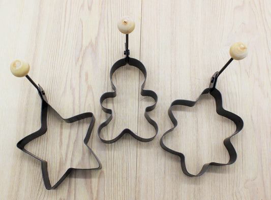 Pfannkuchen-, Pancake- und Spiegeleiform, 3er Set, antihaft-beschichtet