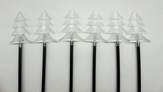 LED Außenbeleuchtung "Weihnachtsbaum", 6tlg. Winterdekoration, Gartendekoration, Batteriebetrieb