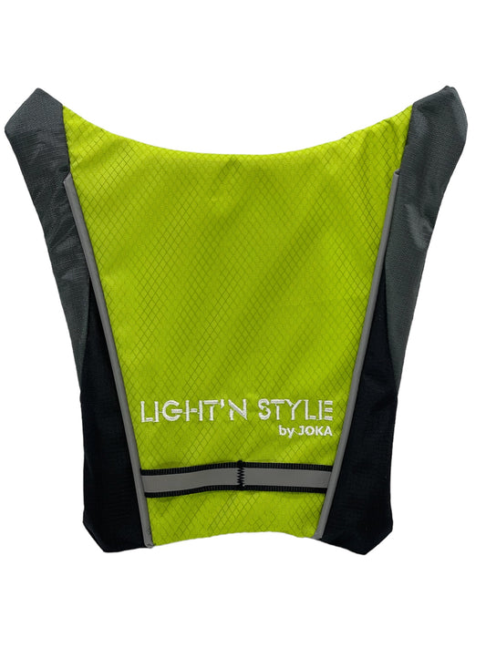 Light’n Style LED-Safety Cover mit integriertem LED-Lichtsignal, universell nachrüstbar für Rucksack, Schultasche, Büchertasche.