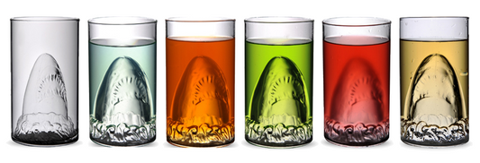 Trinkglas "Hai", 2tlg., Tischaccessoire, Geschirr, Gläserset, Bar- und Party-Zubehör