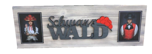 Black Forest Schwarzwaldbrett "Alexandra" mit Schriftzug SchwarzWALD