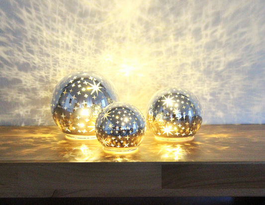 LED Stimmungsleuchte "Sternenglanz", 3tlg., Weihnachtsbeleuchtung, Weihnachtsdeko