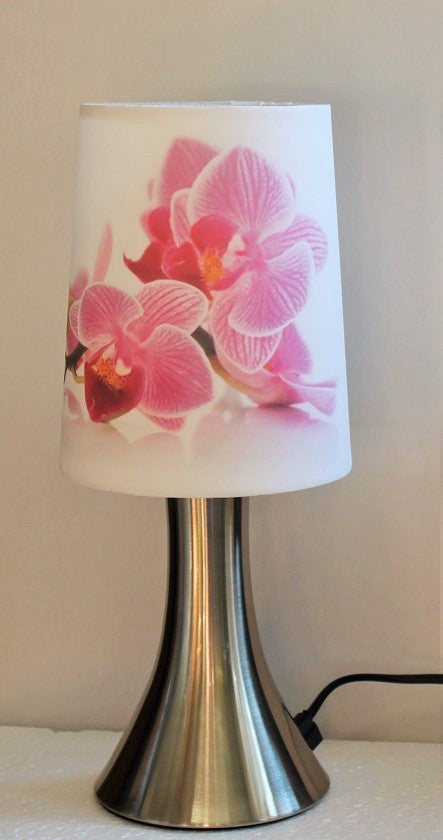 Touchleuchte "Orchideen", Nachttischlampe, Stimmungsleuchte, Leselicht