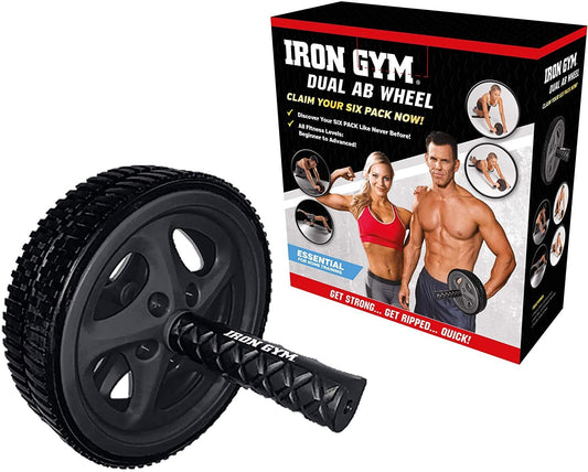 Iron Gym Dual Ab Wheel, AB Roller, Sixpack Trainer, Bauchmuskeltrainer