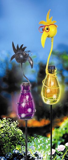 Solarleuchte "Crazy bird" - ein exzentrischer Paradies-Vogel für Ihren Garten.
