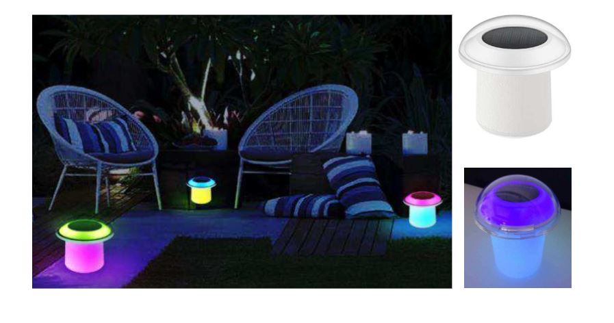 Design-Tischleuchte "Charme", farbenfrohe Glanzpunkte in Deinem Garten.