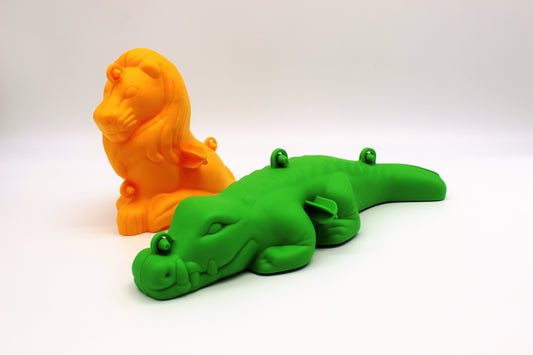3D Sandformen Löwe und Krokodil (2er Set), Sandfigur, Modellier-Set, Kreativ-Spiel, made in Germany