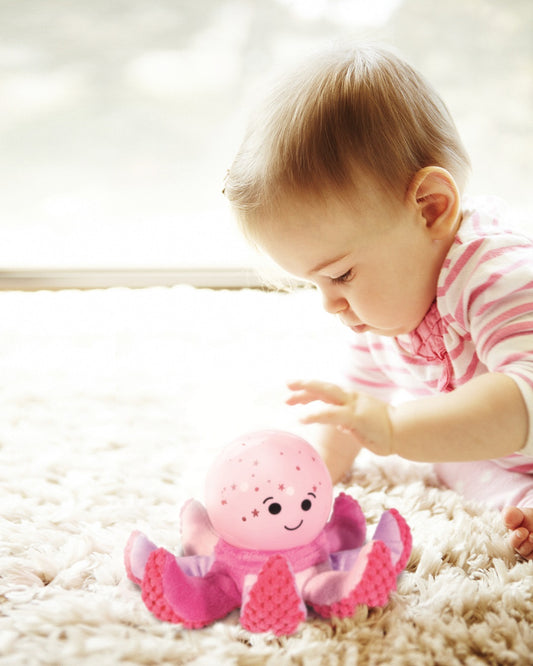 cloud b Octo Softeez, pink und hellblau, Einschlafhilfe, Nachtlicht, Baby-Schlaf