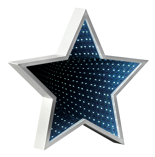 LED Spiegelleuchte Infinity "Stern", Weihnachtsdekoration, sparsame LED-Technologie