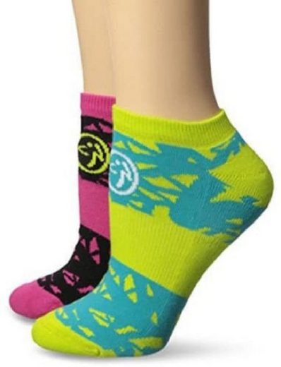 Zumba Socken 2er Set in kräftigen Farben,Sneaker,« (2-Paar) Zumba Fitness Socken